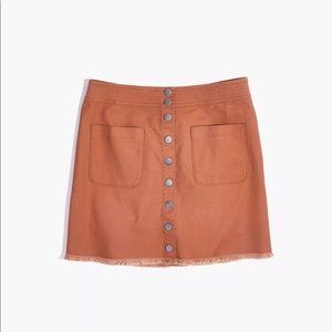 Madewell High-Waist Snap Skirt size 0